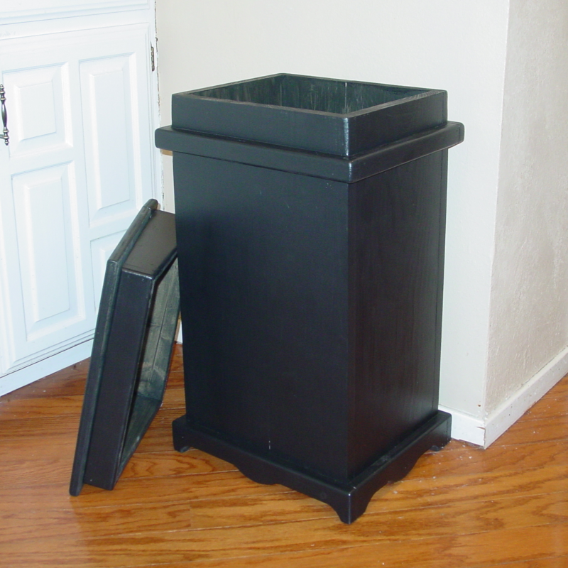 Wood-Plastic Recycling Containers / Waste Sorting Bins / Wooden-Look  Plastic Trash Cans