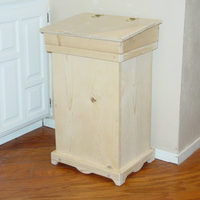 Wooden Kitchen Trash Can, Unfinished