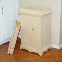 Wooden Kitchen Trash Can, Unfinished