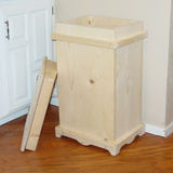 Wooden Kitchen Trash Can, Unfinished