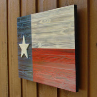 Texas State Wooden Flag