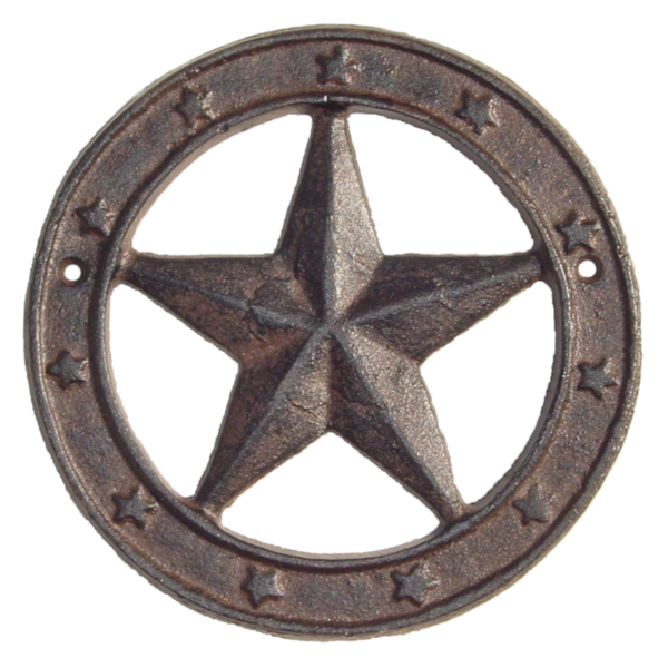 Cast Iron Star in Circle Decoration