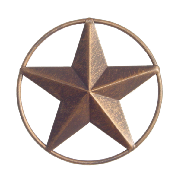 Metal Star in Ring Decoration 5.25 inch