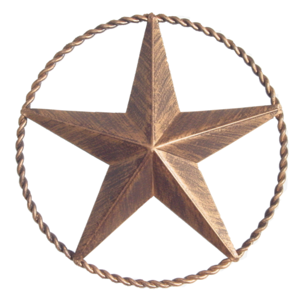 Metal Star in Rope Decoration 6.25 inch