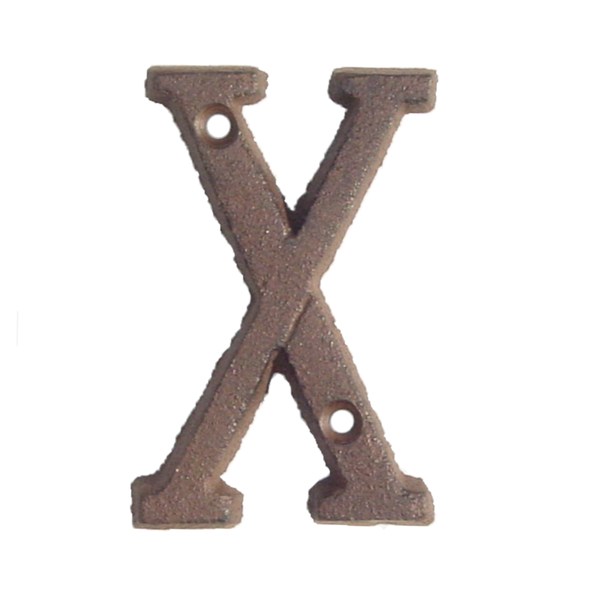 Cast Iron Letter X